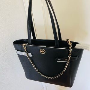 Michael Kors Carmen Large Belted Tote Shoulder Bag